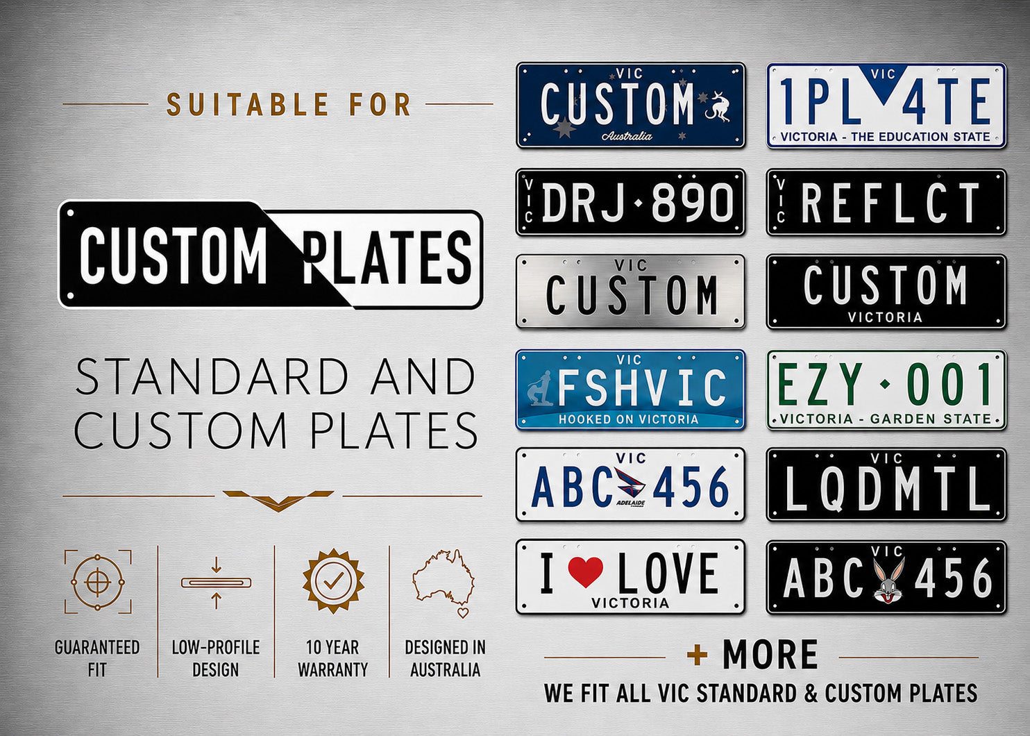 VIC Standard & Slimline Number Plate Bracket & Holder