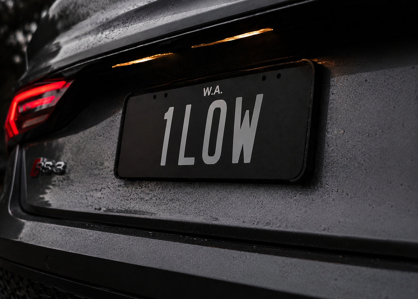 WA Acrylic Custom Series Number Plate Bracket & Holder | Edge