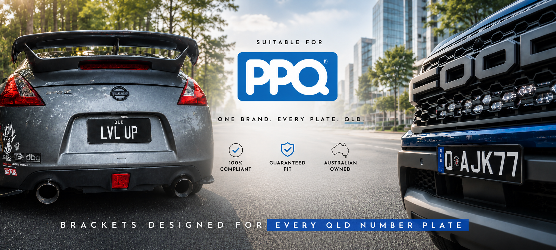 QLD number plate brackets and holders