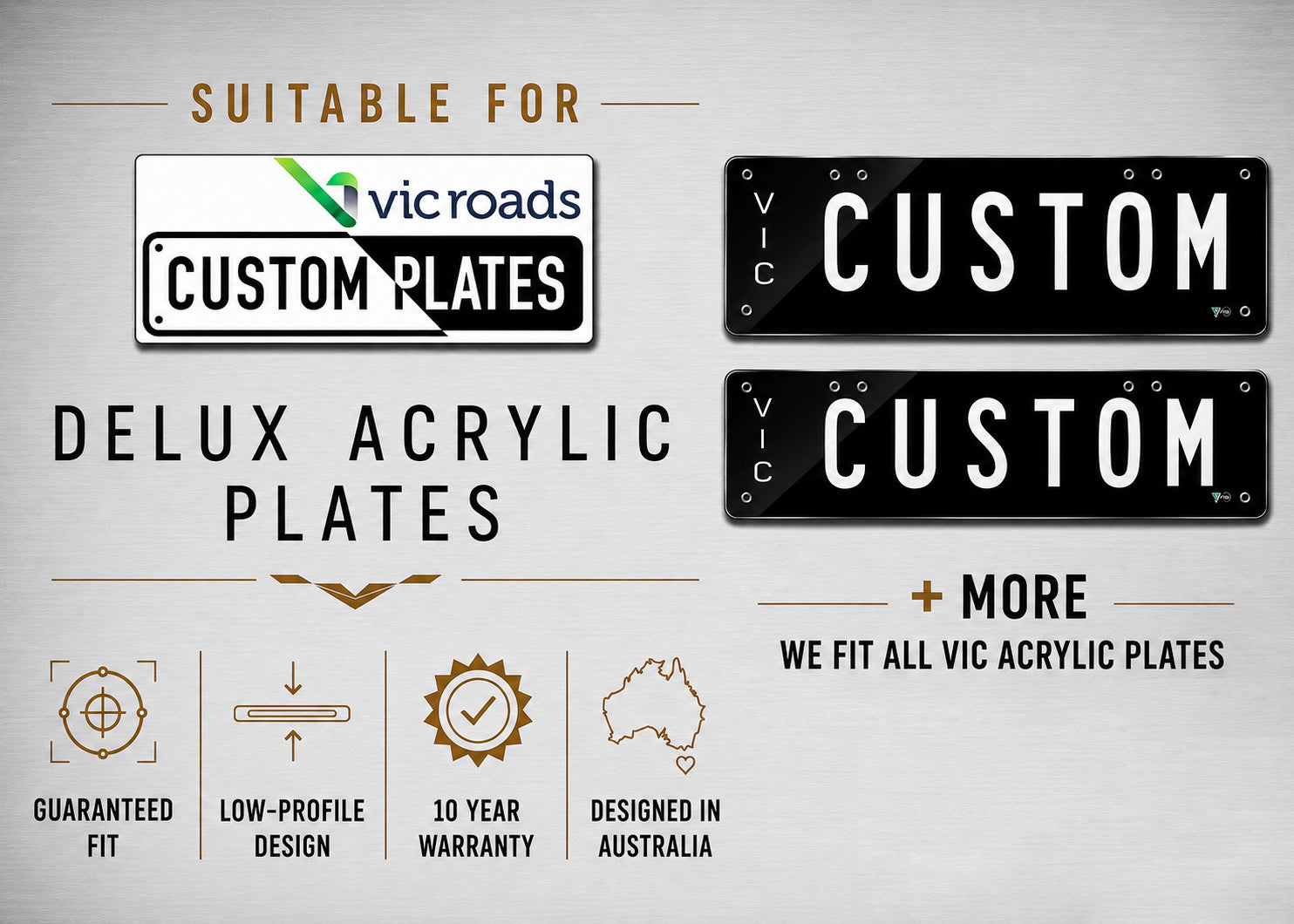 VIC Delux Flexi Number Plate Bracket & Holder | Edge