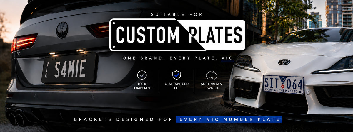 VIC number plate brackets and holders